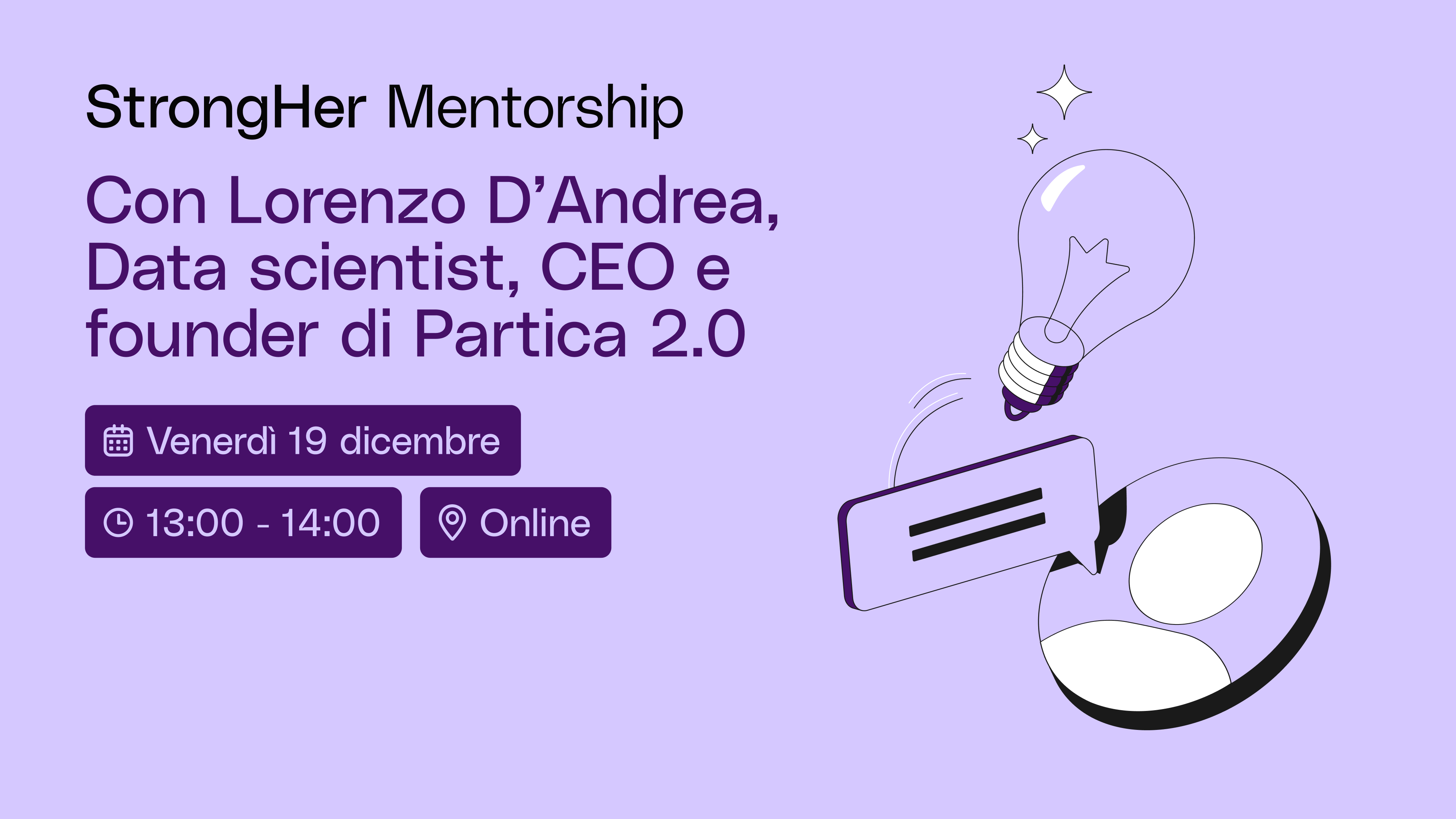 StrongHer Mentorship | Come trasformare i dati in decisioni con Lorenzo D'Andrea image