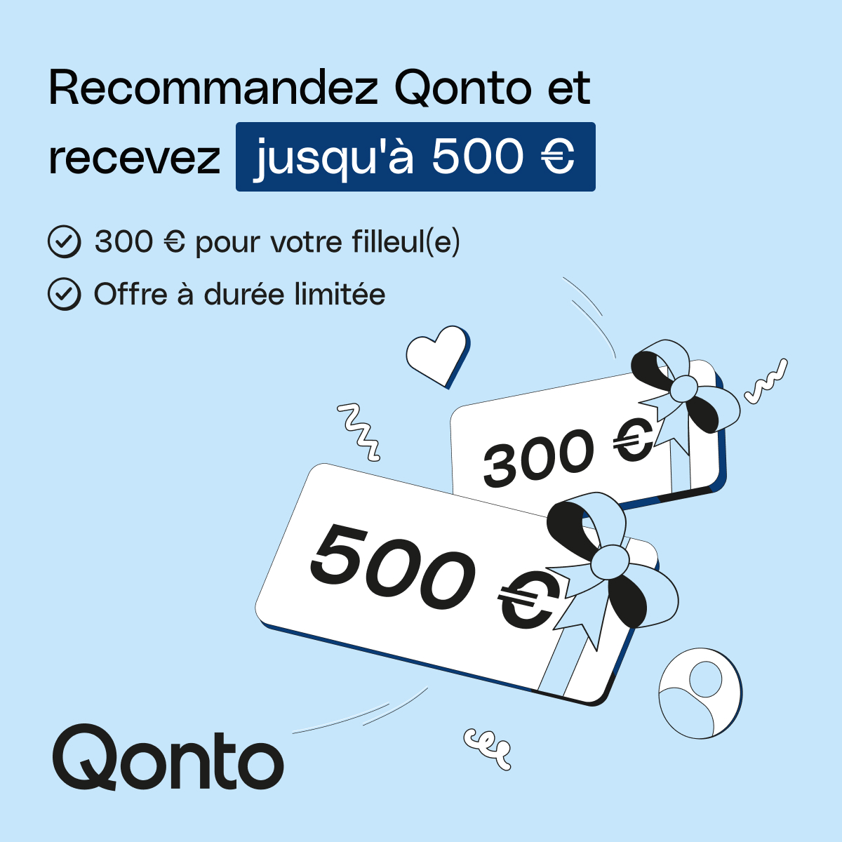 Recommandez Qonto et recevez jusqu’à 500 € image