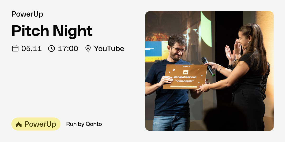PowerUp Pitch Night | Diretta Streaming image